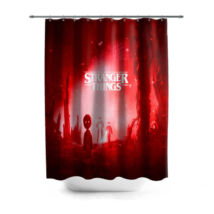 Штора 3D для ванной Очень странные дела фото