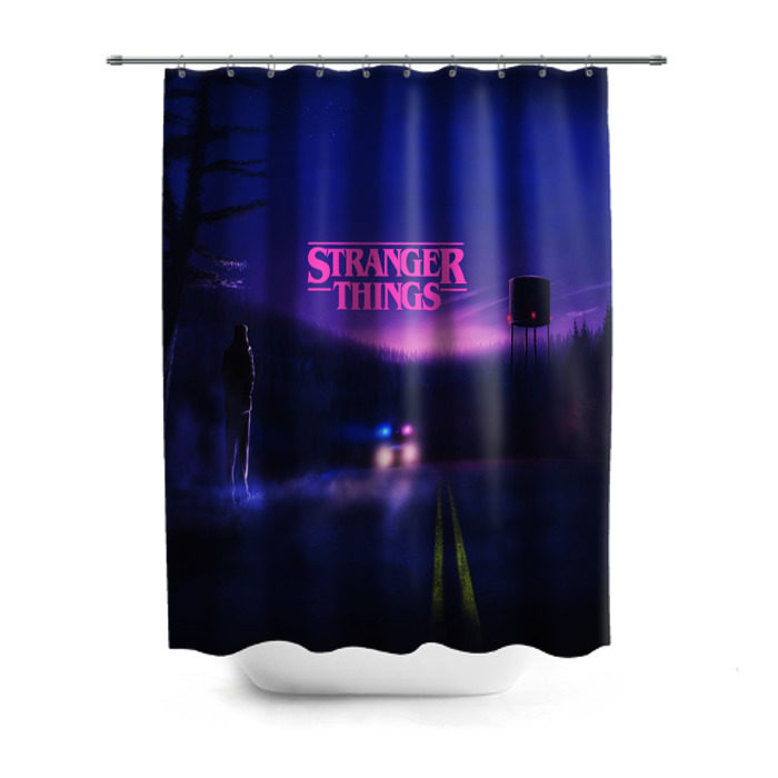 Штора 3D для ванной Очень странные дела фото