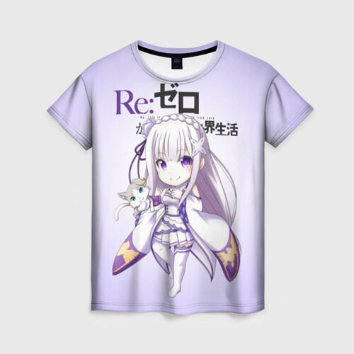 Женская футболка 3D Re:Zero. Эмилия фото