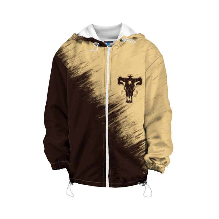 Детская куртка 3D Черный Клевер (Черный Бык) 4 фото