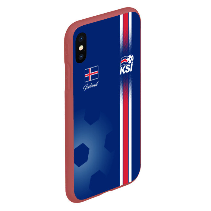 Чехол для iPhone XS Max матовый Сборная Исландии фото