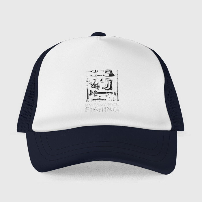 Детская кепка тракер Моя любимая рыбалка фото