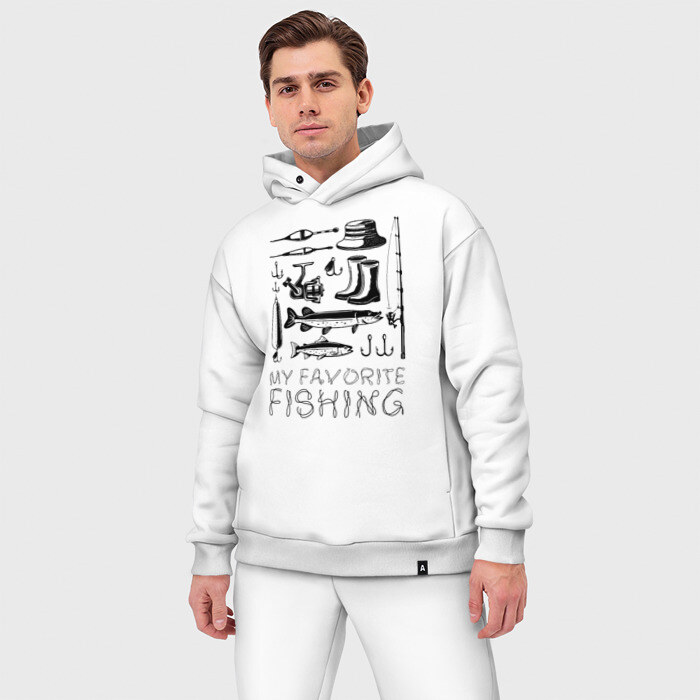 Мужской костюм хлопок OVERSIZE Моя любимая рыбалка фото