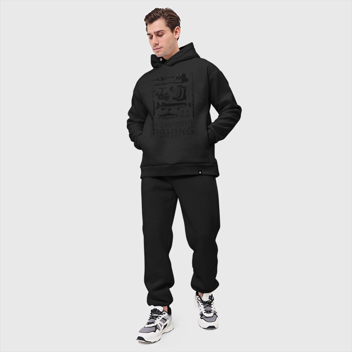 Мужской костюм хлопок OVERSIZE Моя любимая рыбалка фото