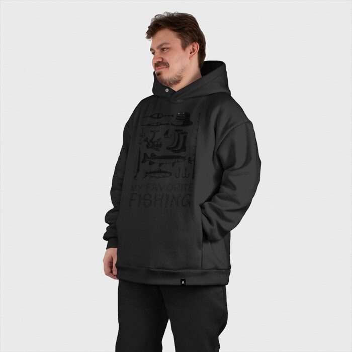 Мужской костюм хлопок OVERSIZE Моя любимая рыбалка фото