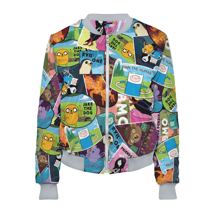 Женский бомбер 3D Время Приключений фото
