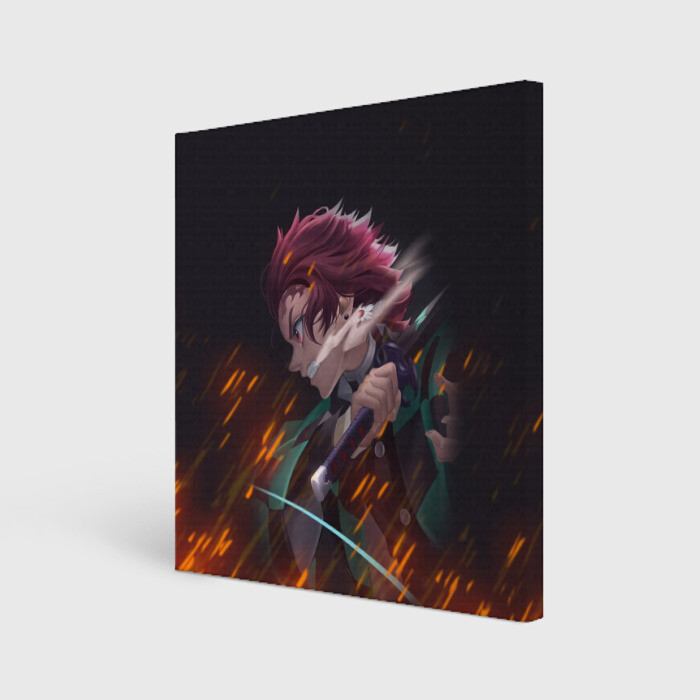 Холст квадратный ТАНДЖИРО КАМАДО | КЛИНОК РАССЕКАЮЩИЙ ДЕМОНОВ (Z)  фото