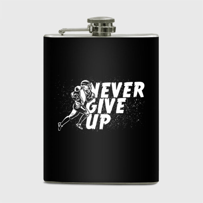 Фляга НИКОГДА НЕ СДАВАЙСЯ фото