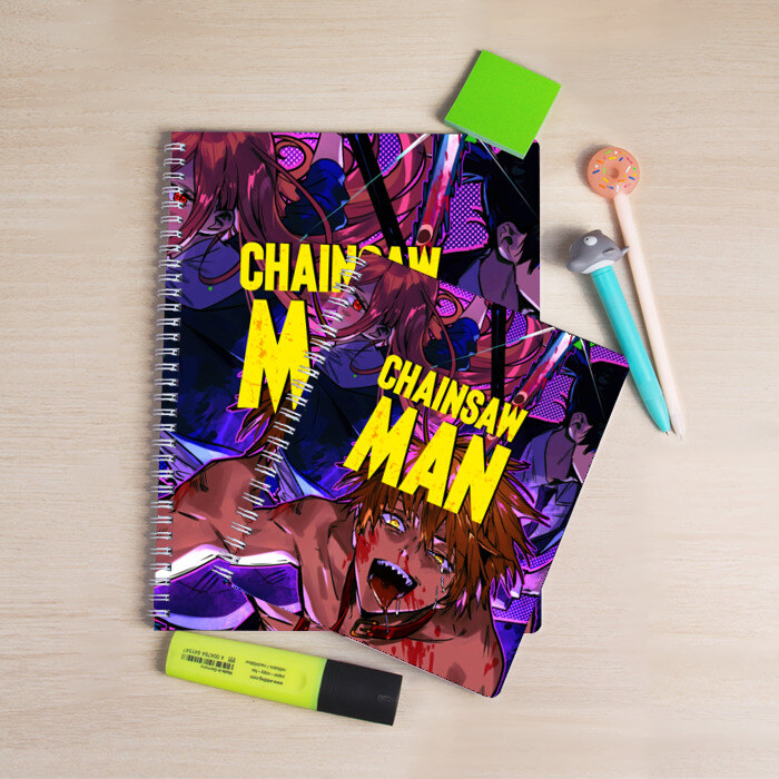 Тетрадь Человек Бензопила фото