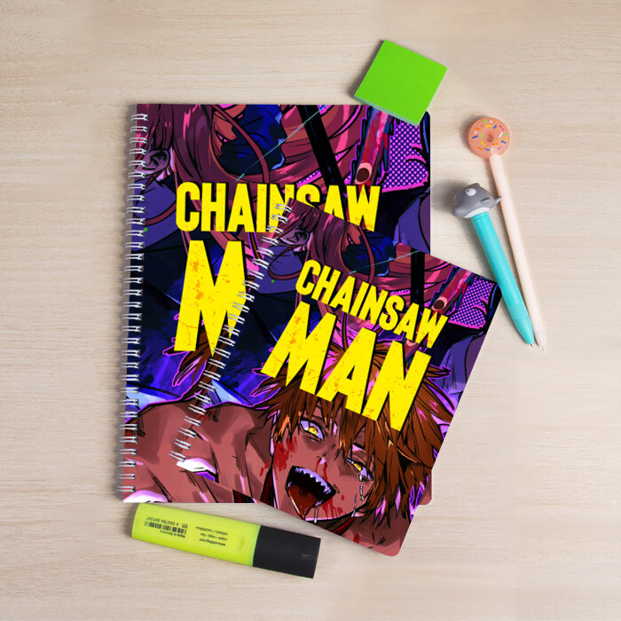 Тетрадь Человек Бензопила фото