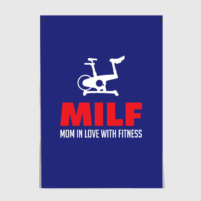 Постер Работающая фитнес-мама фото