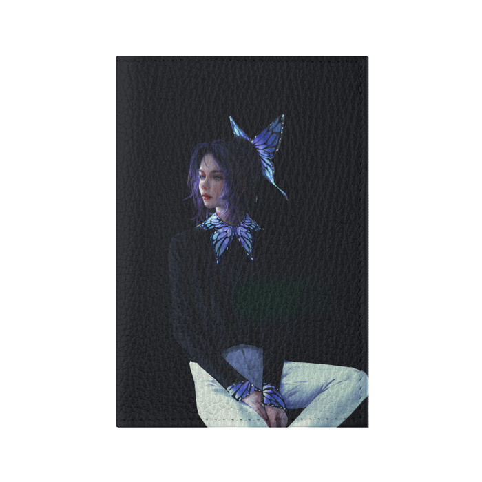 Обложка для паспорта матовая кожа КЛИНОК РАССЕКАЮЩИЙ ДЕМОНОВ фото