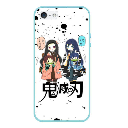 Чехол для iPhone 5/5S матовый Клинок рассекающий демонов фото