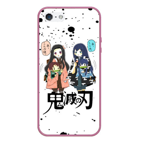 Чехол для iPhone 5/5S матовый Клинок рассекающий демонов фото