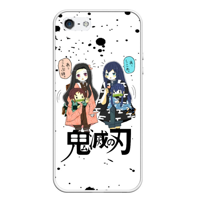 Чехол для iPhone 5/5S матовый Клинок рассекающий демонов фото