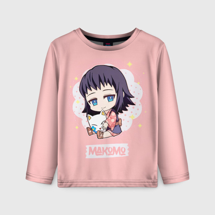 Детский лонгслив 3D Makomo | Kimetsu no Yaiba фото