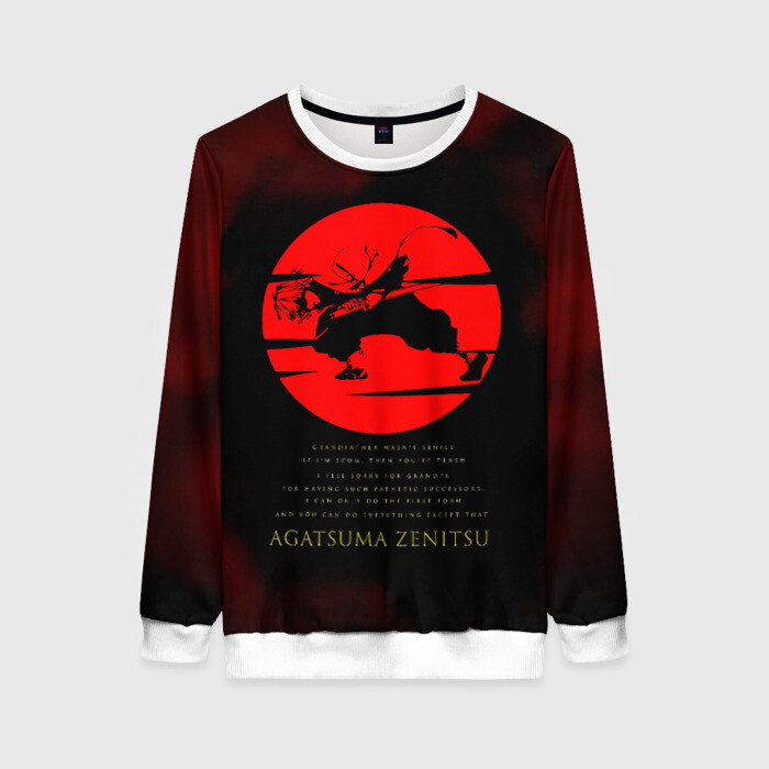 Женский свитшот 3D Agatsuma Zenitsu Kimetsu no Yaiba фото