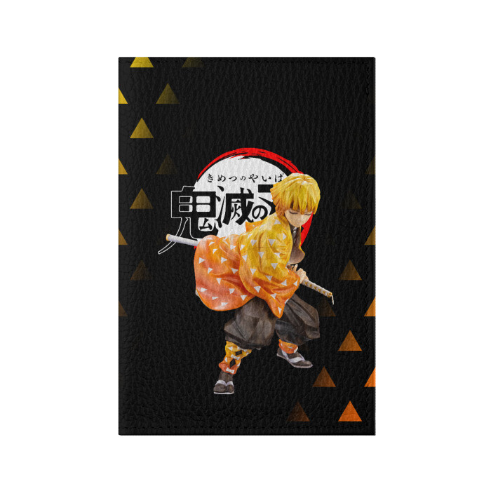 Обложка для паспорта матовая кожа ЗЕНИЦУ КЛИНОК РАССЕКАЮЩИЙ ДЕМОНОВ / KNY фото