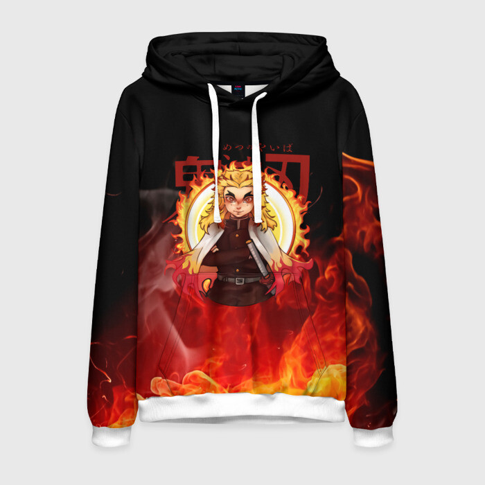Мужская толстовка 3D Огненный Столп Kimetsu no Yaiba фото