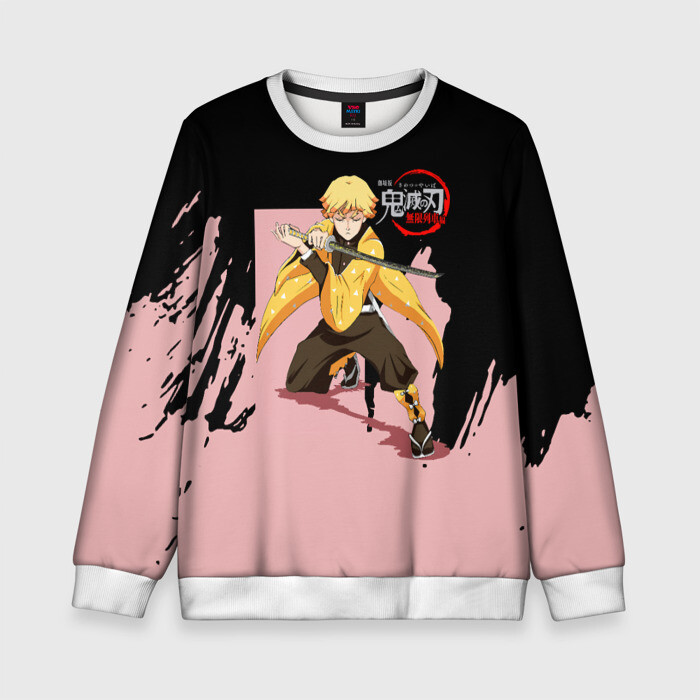 Детский свитшот 3D Зеницу Агацума Kimetsu no Yaiba фото