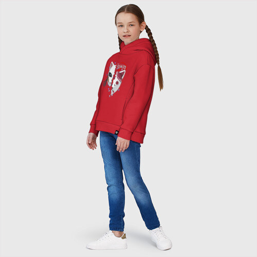 Детское худи Oversize хлопок Две маски Kimetsu no Yaiba фото