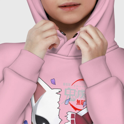 Детское худи Oversize хлопок Две маски Kimetsu no Yaiba фото