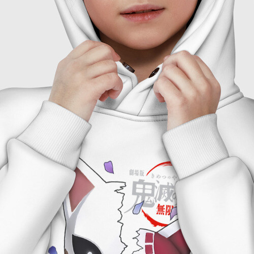 Детское худи Oversize хлопок Две маски Kimetsu no Yaiba фото
