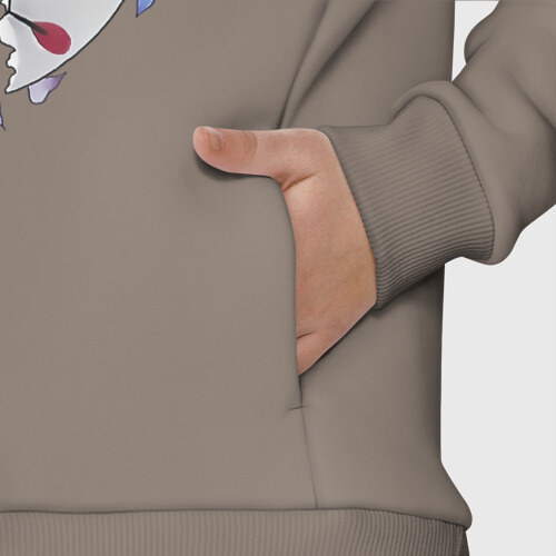 Детское худи Oversize хлопок Две маски Kimetsu no Yaiba фото