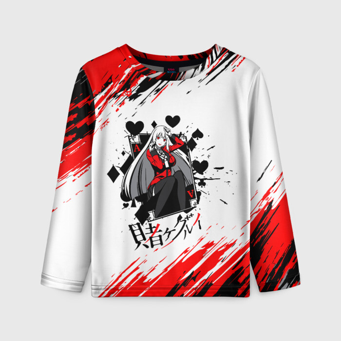 Детский лонгслив 3D Kakegurui | Ририка Момобами (Z) фото