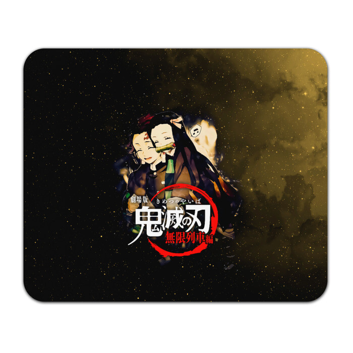 Коврик для мышки прямоугольный Танджиро и Незуко Kimetsu no Yaiba фото