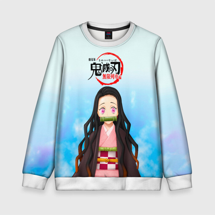 Детский свитшот 3D Незуко Камадо Kimetsu no Yaiba фото