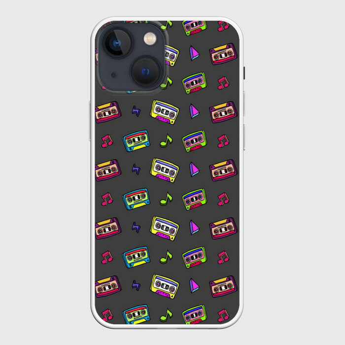 Чехол для iPhone 13 mini Касеты и ноты фото