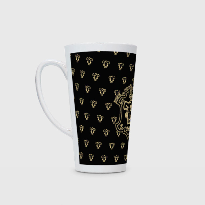 Кружка Латте Черные быки | Чёрный клевер фото