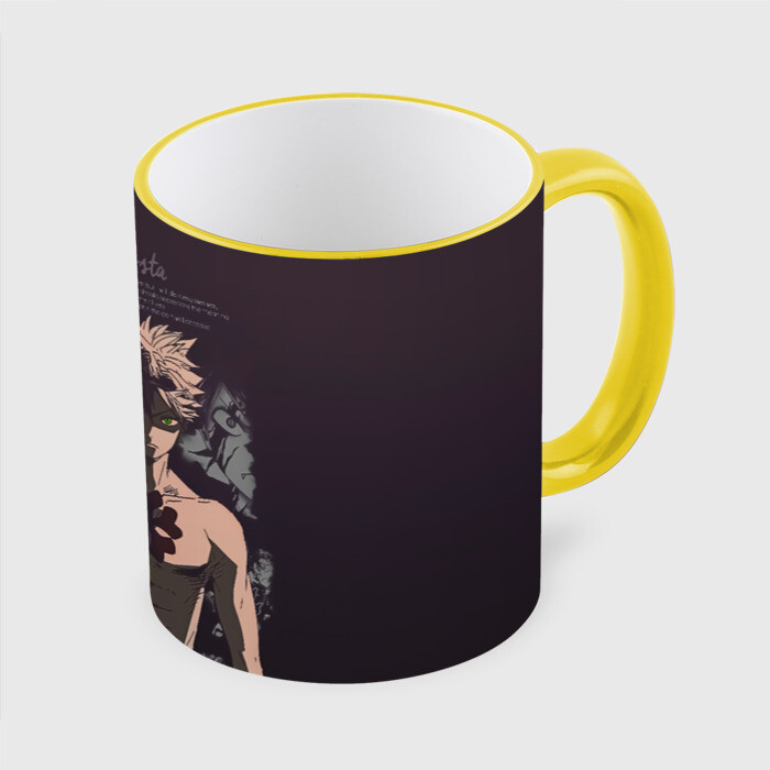 Кружка Мощный торс Аста Чёрный клевер фото