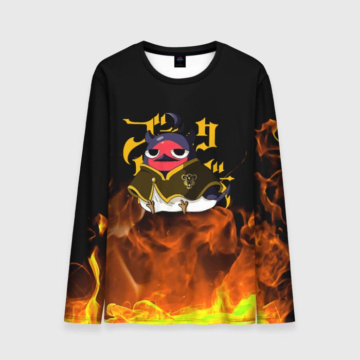 Мужской лонгслив 3D Секре Сваллотейл в огне Неро фото