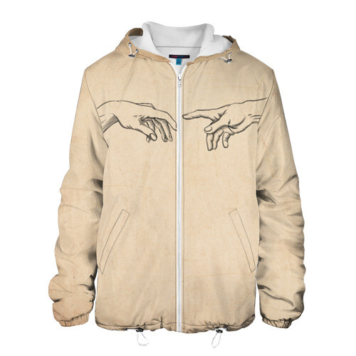 Мужская куртка 3D Сотворение Адама | Гранж фото