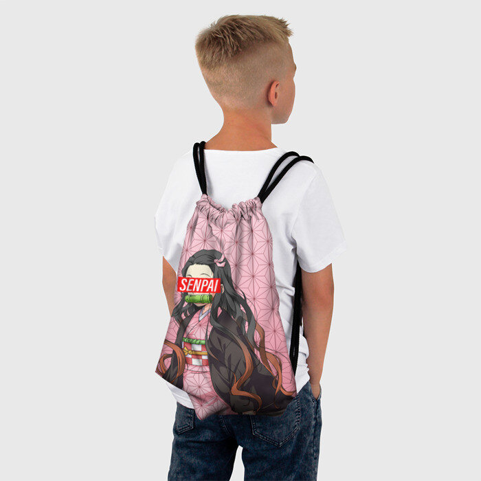Рюкзак-мешок 3D SENPAI NEZUKO НЕЗУКО ПАТТЕРН фото