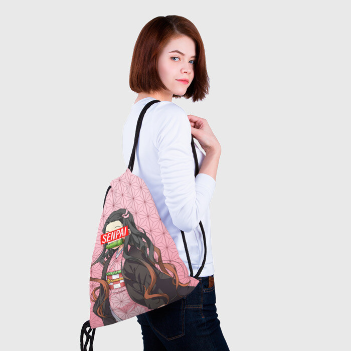 Рюкзак-мешок 3D SENPAI NEZUKO НЕЗУКО ПАТТЕРН фото