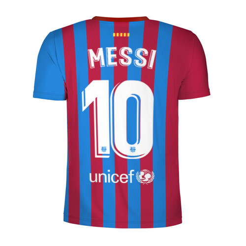 Мужская футболка 3D спортивная Месси Барселона 2021 2022 фото
