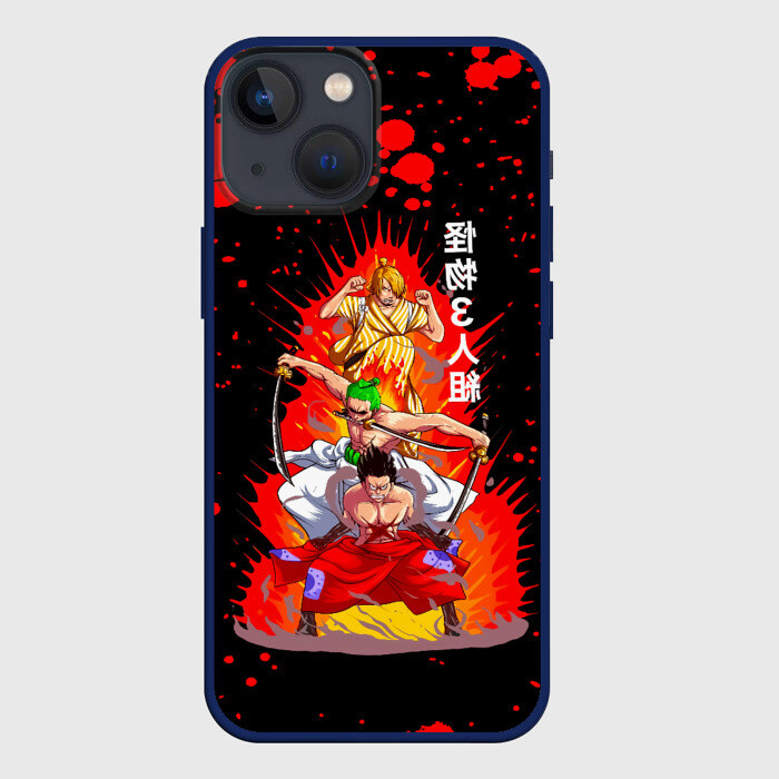 Чехол для iPhone 13 mini Санджи, Зоро и Луффи One Piece фото