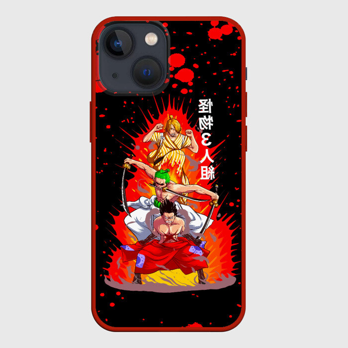 Чехол для iPhone 13 mini Санджи, Зоро и Луффи One Piece фото