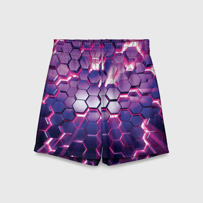 Детские спортивные шорты 3D АБСТРАКЦИЯ | СОТЫ фото