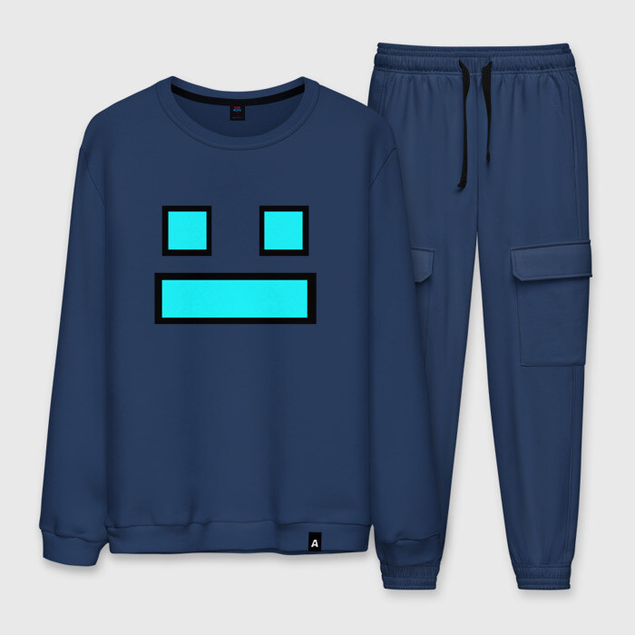 Мужской костюм хлопок GEOMETRY DASH FACE SMILE фото