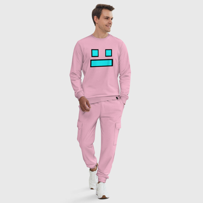 Мужской костюм хлопок GEOMETRY DASH FACE SMILE фото
